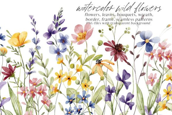 Download Floral Watercolor Set, аlowers, Leaves. - Water Collection