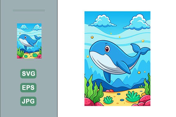 Download Fishes Whale Cute Water Landscape Backgr - Water Collection