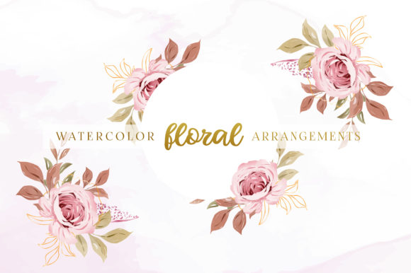 Download Beautiful Watercolor Floral Arrangements - Water Collection