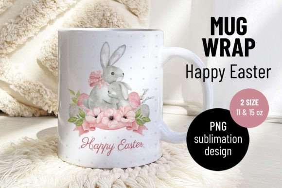 Download Watercolor Easter Bunny. Mug Sublimation - Water Collection