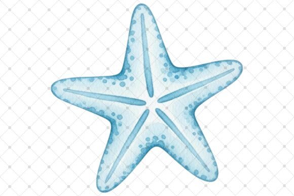 Download Minimalist Blue Starfish Illustration - Starfish Collection