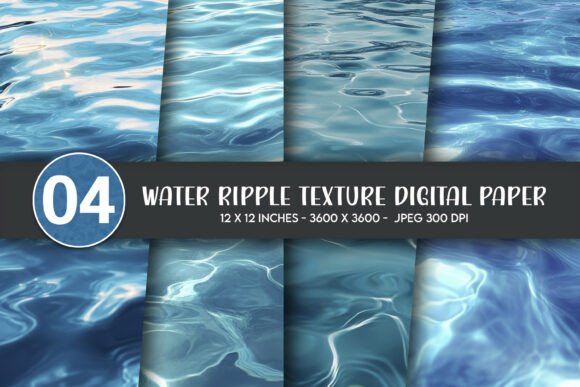 Download Water Ripple Texture Digital Paper - Water Collection