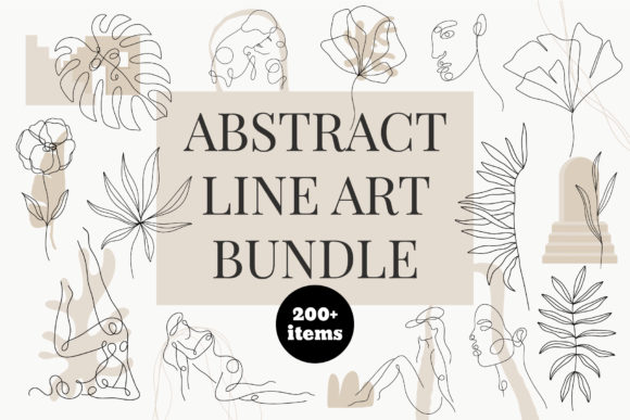 Download Abstract  Line Art Bundle - Abstract Collection