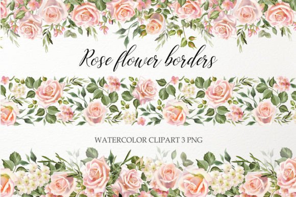 Download Watercolor Floral Seamless Border PNG - Water Collection