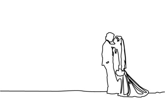 Download Abstract Line Art Couple Wedding Art - Abstract Collection