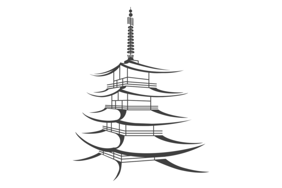 Download Linear Pagoda Icon. Asian Tourism Travel - Linear Collection