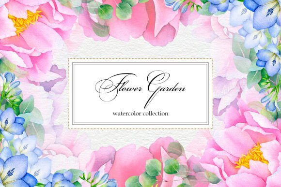 Download Watercolor Arrangements with Peonies - Water Collection