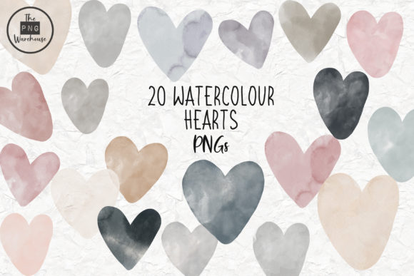 Download Watercolour Hearts PNGs - Water Collection