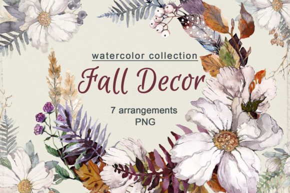 Download Watercolor Fall Decor Arrangements - Water Collection