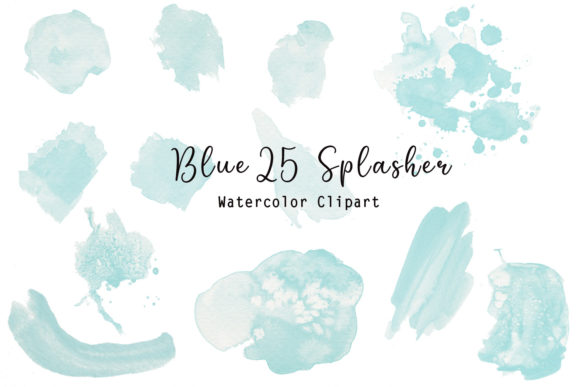 Download Watercolor Splashes Blue Clipart - Water Collection