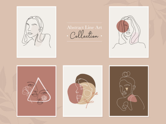 Download Abstract Line Art Woman Prints Elements - Abstract Collection