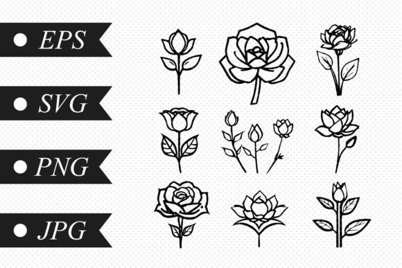 Download Set of Linear Roses - Linear Collection