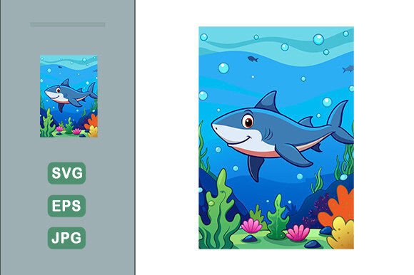 Download Fishes Shark Cute Water Landscape Backgr - Water Collection