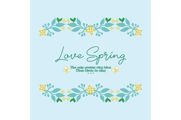 Download The Love Spring Card Template Concept - Premium Resources