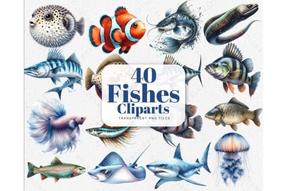 Download Watercolor Fishes PNG Clipart - Water Collection