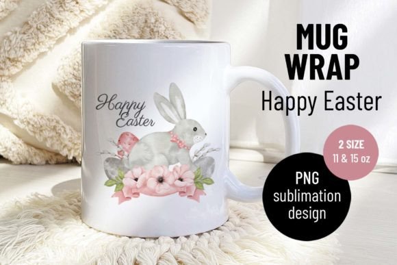 Download Watercolor Easter Bunny Mug Sublimation - Water Collection